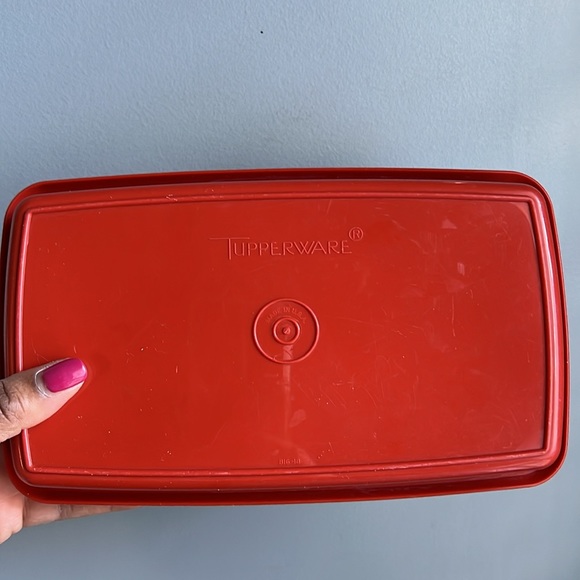 Vintage Tupperware Rectangle Storage Container and Small Snack Container Bundle - Picture 7 of 10